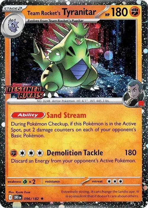 Destined Rivals Team Rocket's Tyranitar [Stamped] Pokémon card